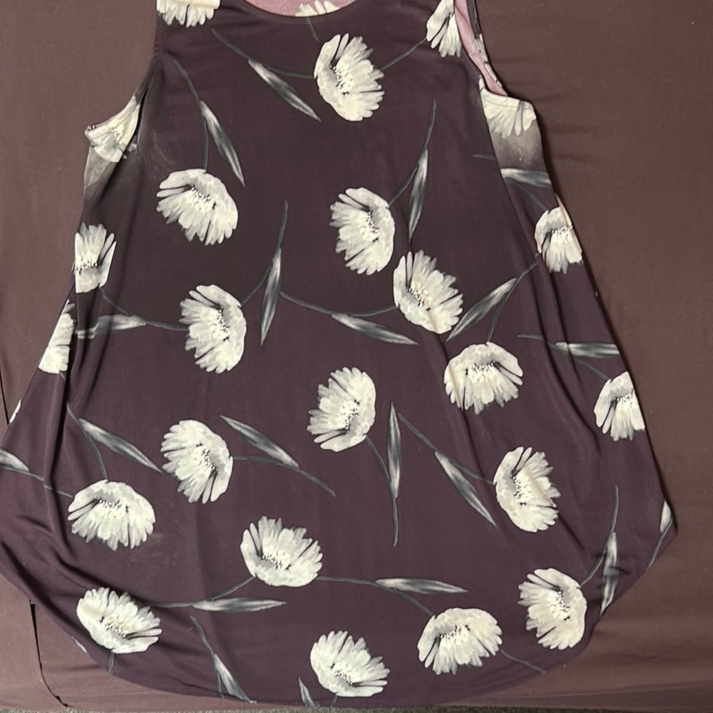 Alfani Purple Floral Tunic Top